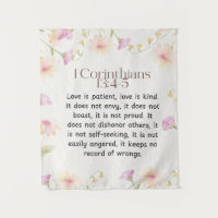 1 Corinthians 13:4-5 Christian Bible Verse Art