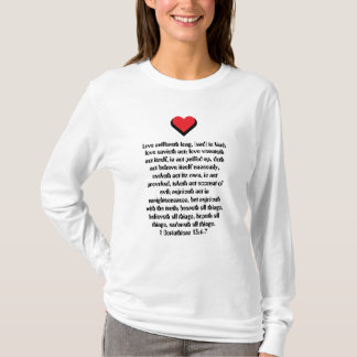 1 Corinthians 13:4-7 Bible Verses Love T-shirt