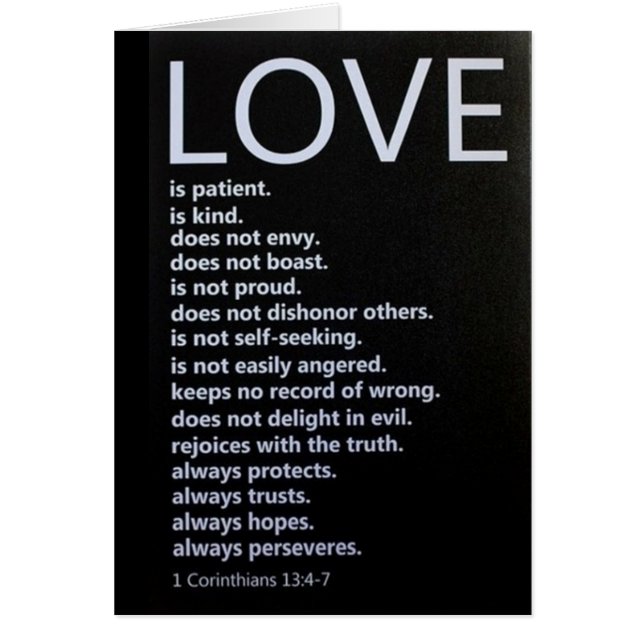 1 Corinthians 13:4-7 DESCRIBES "OUR LOVE!" (Front)