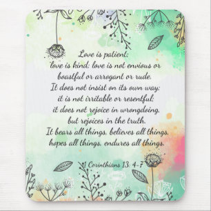 1 Corinthians 13: 4-7  Mouse Pad