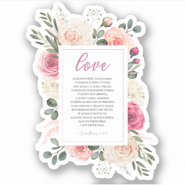 1 Corinthians 13:4-8 Love Never Fails (Front)