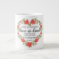 1 Corinthians 13:4 Love is Patient Floral Heart
