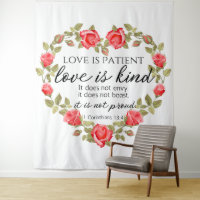 1 Corinthians 13:4 Love is Patient Floral Heart