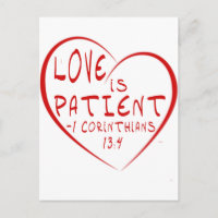 1 Corinthians 13:4 Love is patient