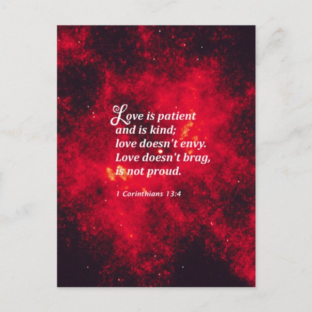 1 Corinthians 13:4 Postcard (Front)