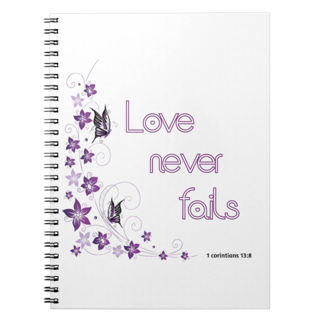 1 Corinthians 13:8 Notebook (Front)