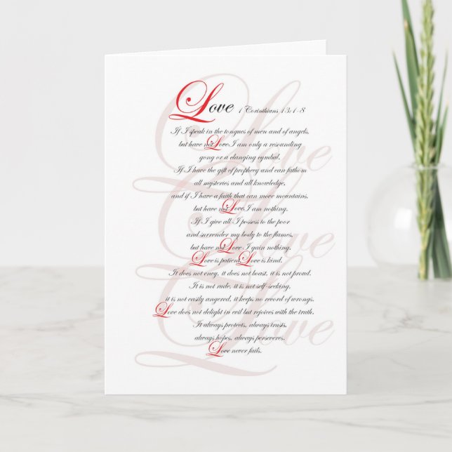1 Corinthians 13 Card (Front)