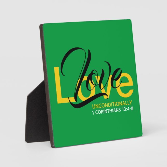 1 Corinthians 13 | Christian LOVE Plaque (Front)