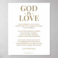 1 Corinthians 13 Love Bible Verse Gold White
