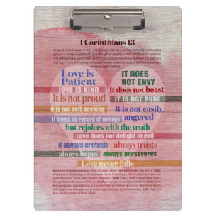 1 Corinthians 13 - Love Clipboard