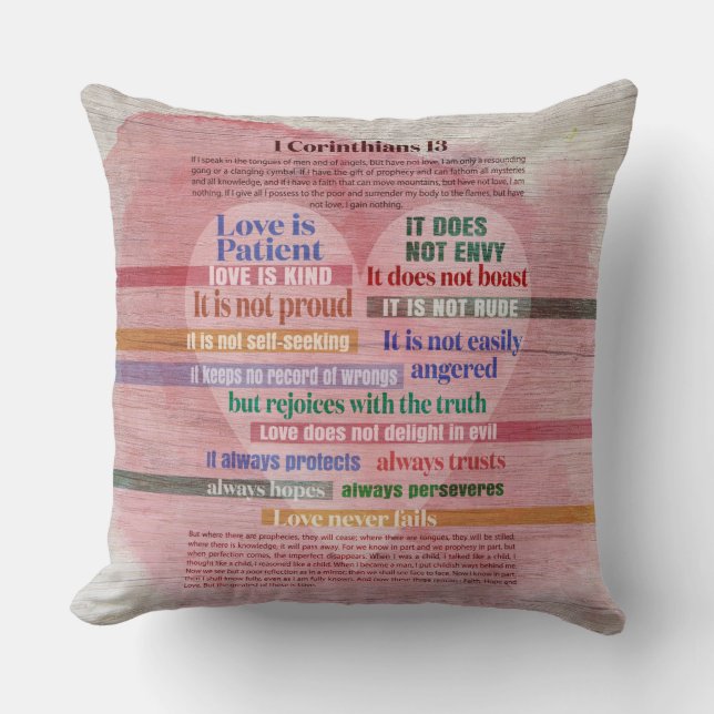 1 Corinthians 13 - Love Cushion (Front)