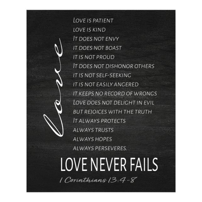 1 Corinthians 13 Love is Bible Verse Photo Print (Front)