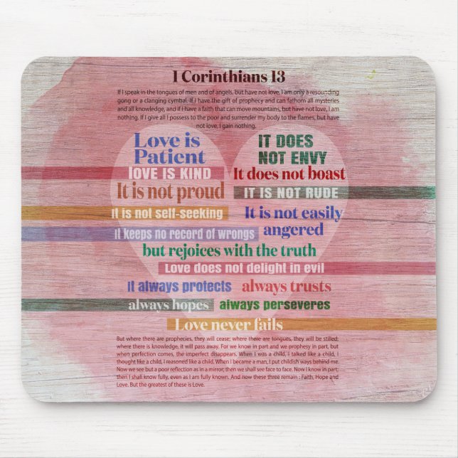 1 Corinthians 13 - Love Mouse Pad (Front)