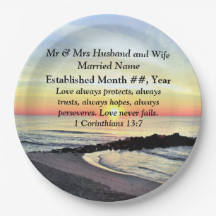 1 Corinthians 13 PERSONALIZED PAPER PLATES