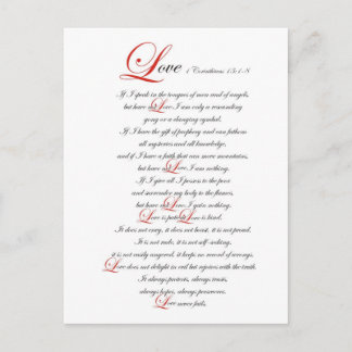 1 Corinthians 13 Postcard