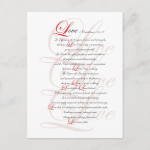1 Corinthians 13 Postcard