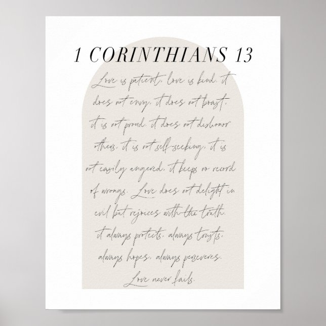1 Corinthians 13  Poster (Front)