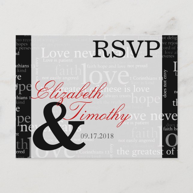 1 Corinthians 13 RSVP Postcard (Front)