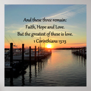 1 CORINTHIANS 13 SUNSET DESIGN POSTER