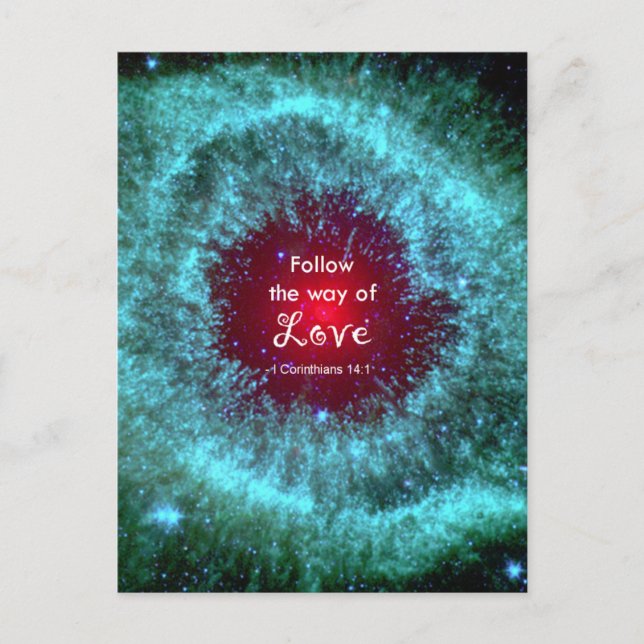 1 Corinthians 14:1 Postcard (Front)