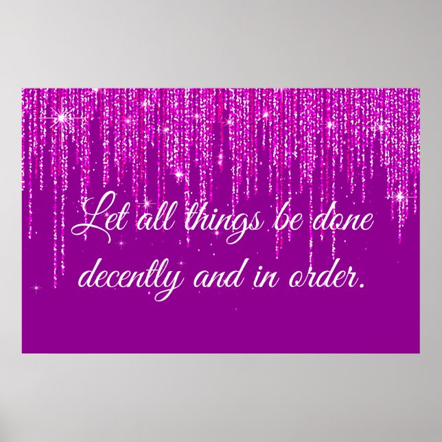 1 Corinthians 14:40  Poster (Front)