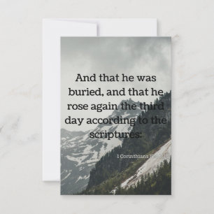 1 Corinthians 15:4 Bible Scripture Pic Greeting Card