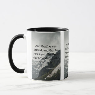 1 Corinthians 15:4 Bible Scripture Pic Two-Tone Mug