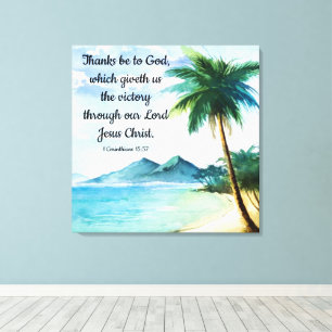 1 Corinthians 15:57 Canvas Print