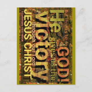 1 Corinthians 15:57 nivuk Postcard