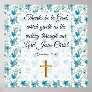 1 Corinthians 15:57 Poster