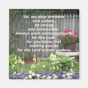 1 Corinthians 15:58 Magnet
