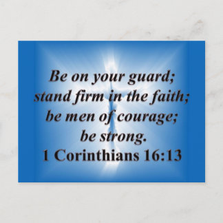 1 Corinthians 16:13 Postcard
