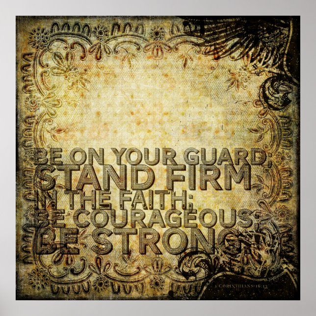 1 Corinthians 16:13 Poster (Front)