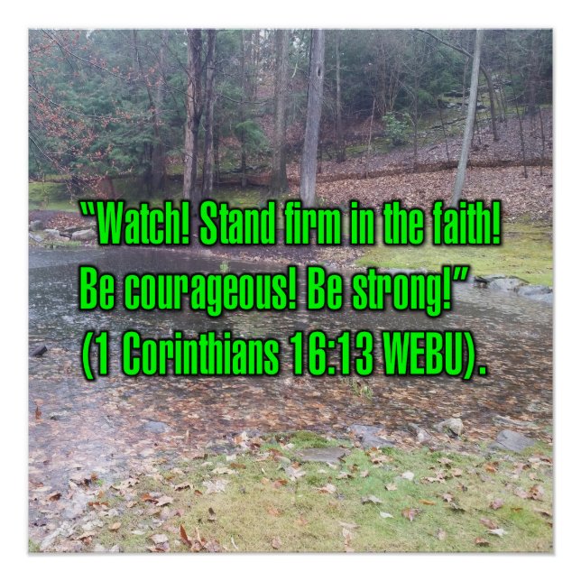 1 Corinthians 16:13 WEBU Poster (Front)