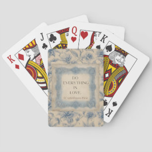 1 Corinthians 16:14 Do Everything in Love Vintage Playing Cards
