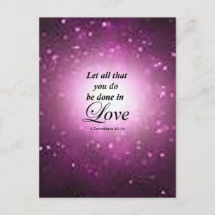 1 Corinthians 16:14 Postcard