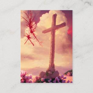 1 Corinthians 1:18–19 KJV Cards - Bloody Cross