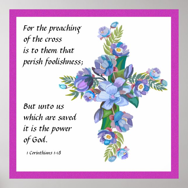 1 Corinthians 1:18  Poster (Front)