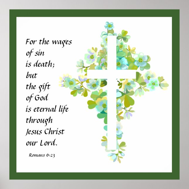 1 Corinthians 1:18  Poster (Front)