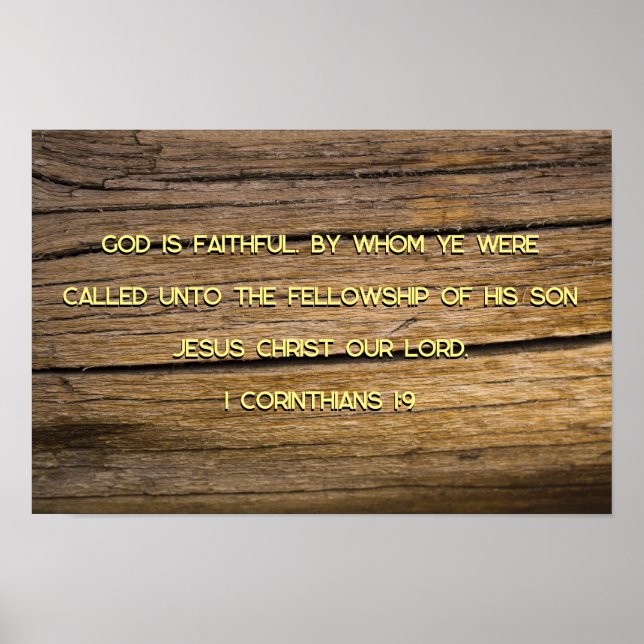 1 Corinthians 1:9 Poster (Front)