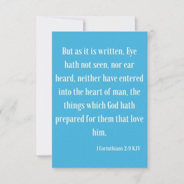 1 Corinthians 2:9 KJV Bible Scripture Greeting Card (Front)