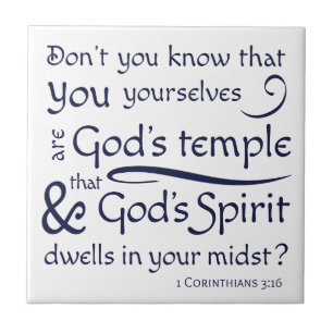 1 Corinthians 3:16 You are God's Temple Ceramic Tile