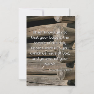 1 Corinthians 6:19 KJV Flat Greeting Card