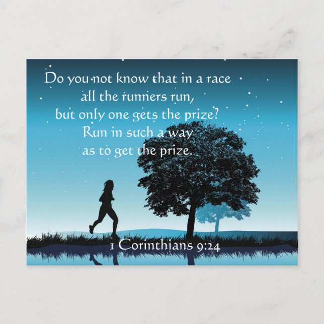 1 Corinthians 9:24 Postcard (Front)
