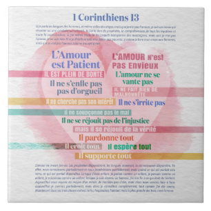 1 Corinthiens 13, Hymne à l’Amour Ceramic Tile