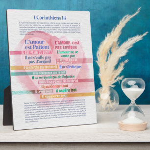 1 Corinthiens 13, Hymne à l’Amour Plaque