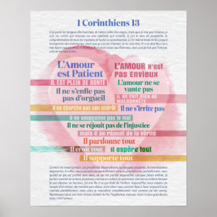 1 Corinthiens 13,  Hymne à l’Amour Poster