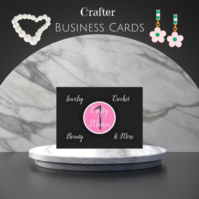 1 Crafty Mama Girly Business Card (Creator Uploaded)