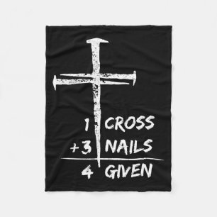 1 cross 3 nails forgiven christian easter gift 2 t fleece blanket