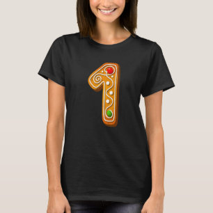 1 Cutest Capital Christmas Cookie Alphabet Number T-Shirt